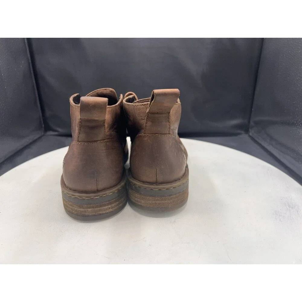 Born Men's Brown Leather Chukka Ankle Boots Lace-Up Round Toe 8M
